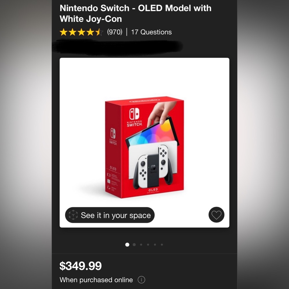 Nintendo Switch OLED Model w/ White Joy-Con.